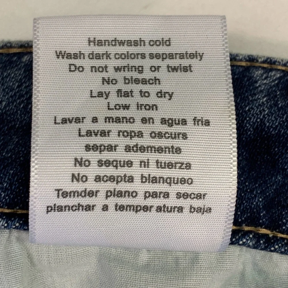Judy Blue Womens Straight Distressed Jeans High Rise Straight Leg Raw Hem SZ 14W